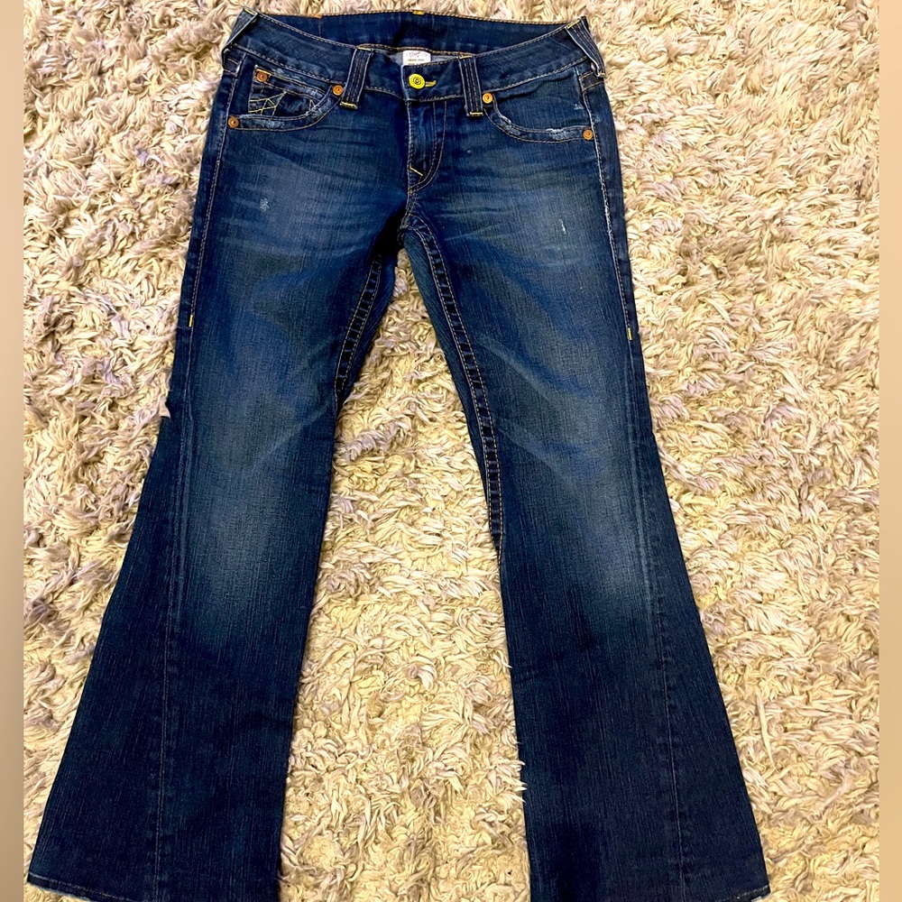 Size 31 low rise True Religion flare jeans
